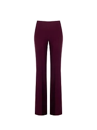 Burgundy Trousers with Black Stripe