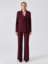 Double-Breasted Jacket Scuba Crepe