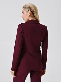 Double-Breasted Jacket Scuba Crepe