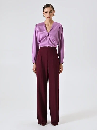 Palazzo Trousers Scuba Crepe Fabric