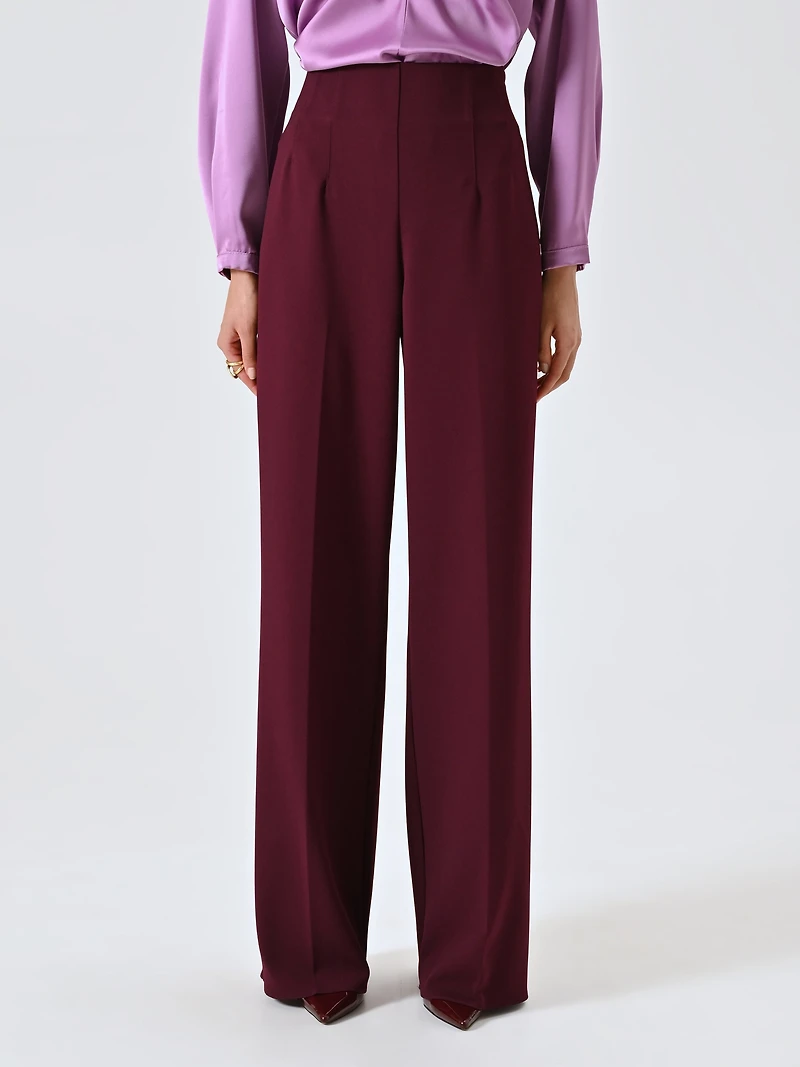 Pantalon Palazzo en crêpe scuba