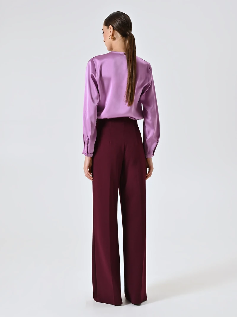 Palazzo Trousers Scuba Crepe Fabric