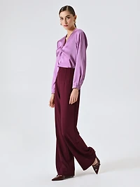Palazzo Trousers Scuba Crepe Fabric