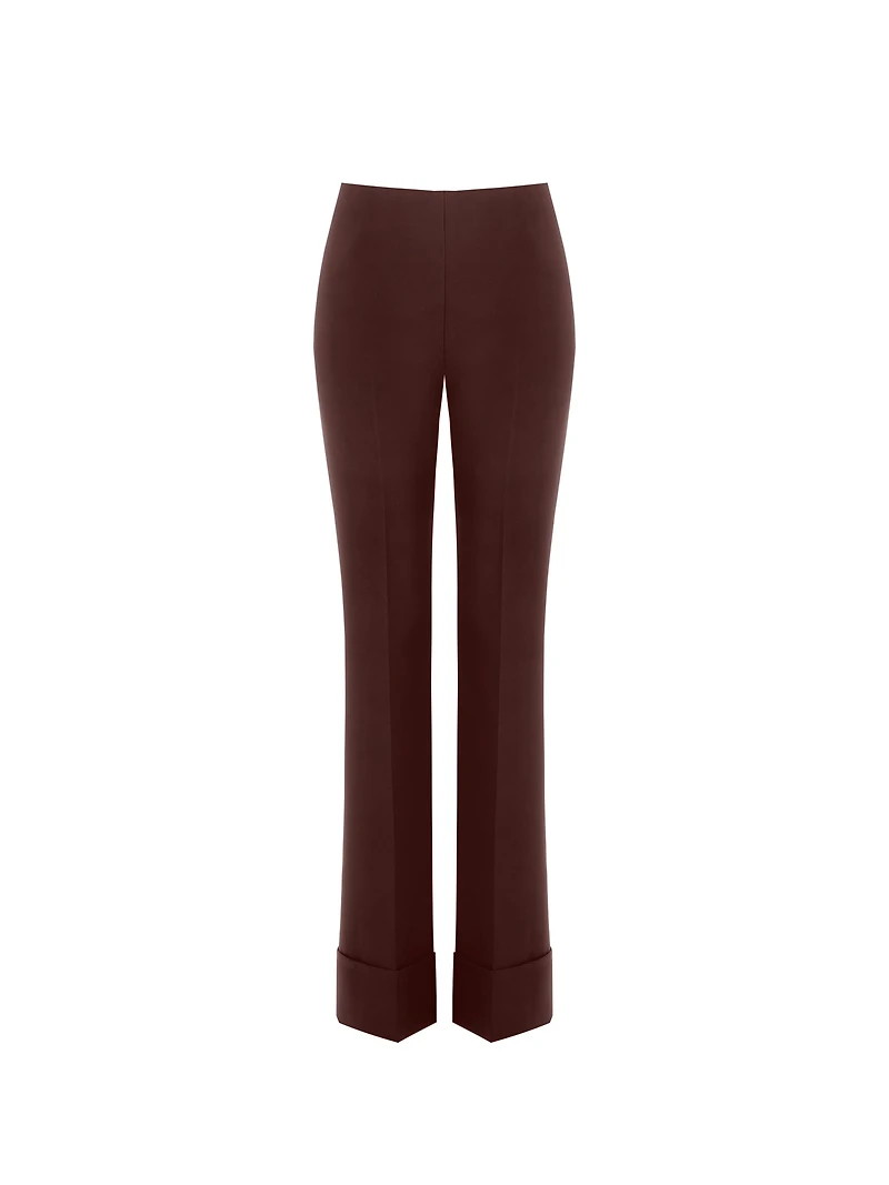 Pantalon large à revers maxi en tissu technique