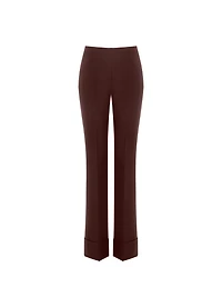 Pantalon large à revers maxi en tissu technique