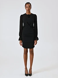Bustier Sheath Dress with Ruching