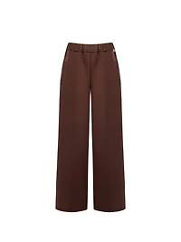 Wide-Leg Brown Trousers