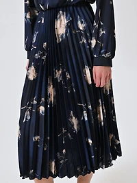 Floral Dress with Pleated Skirt