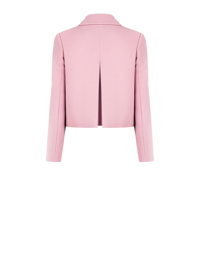 Classic Double-Breasted Cropped Jacket