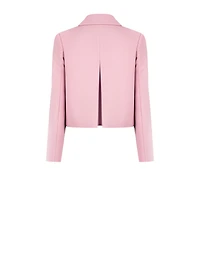 Classic Double-Breasted Cropped Jacket