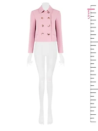 Classic Double-Breasted Cropped Jacket