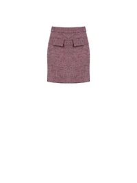 Pink Herringbone Skirt