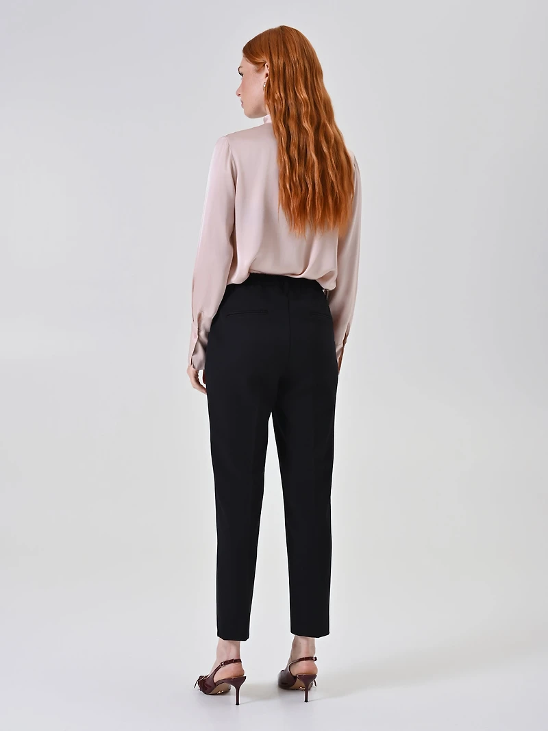 Black Polyviscose Pants