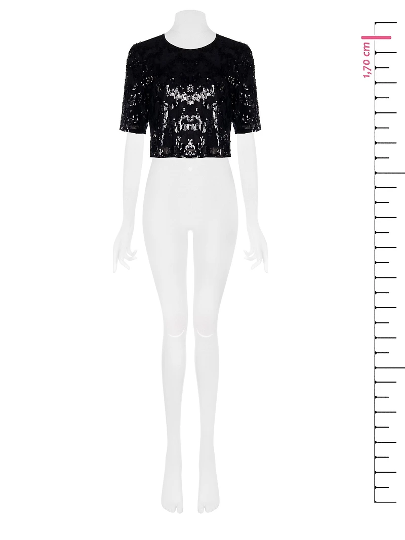 Haut court à sequins