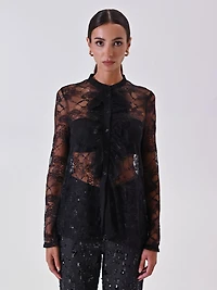 Chemise en dentelle noire