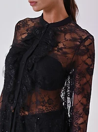 Chemise en dentelle noire