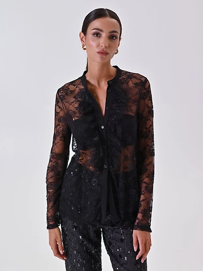 Black Lace Shirt