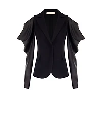 Blazer à manches en satin