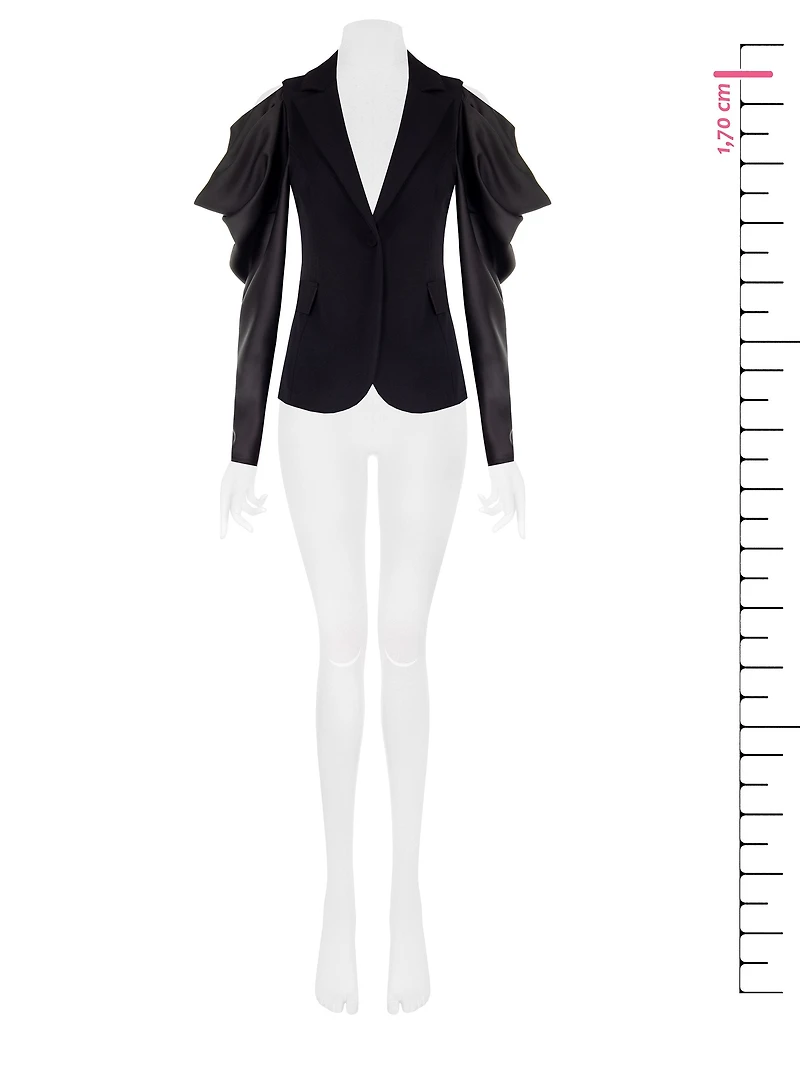 Blazer à manches en satin