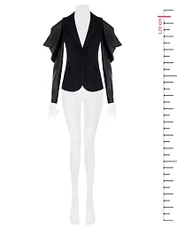 Blazer à manches en satin