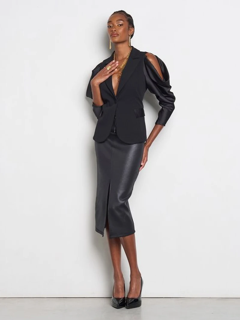 Blazer à manches en satin