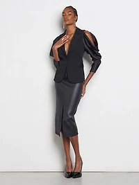 Blazer à manches en satin