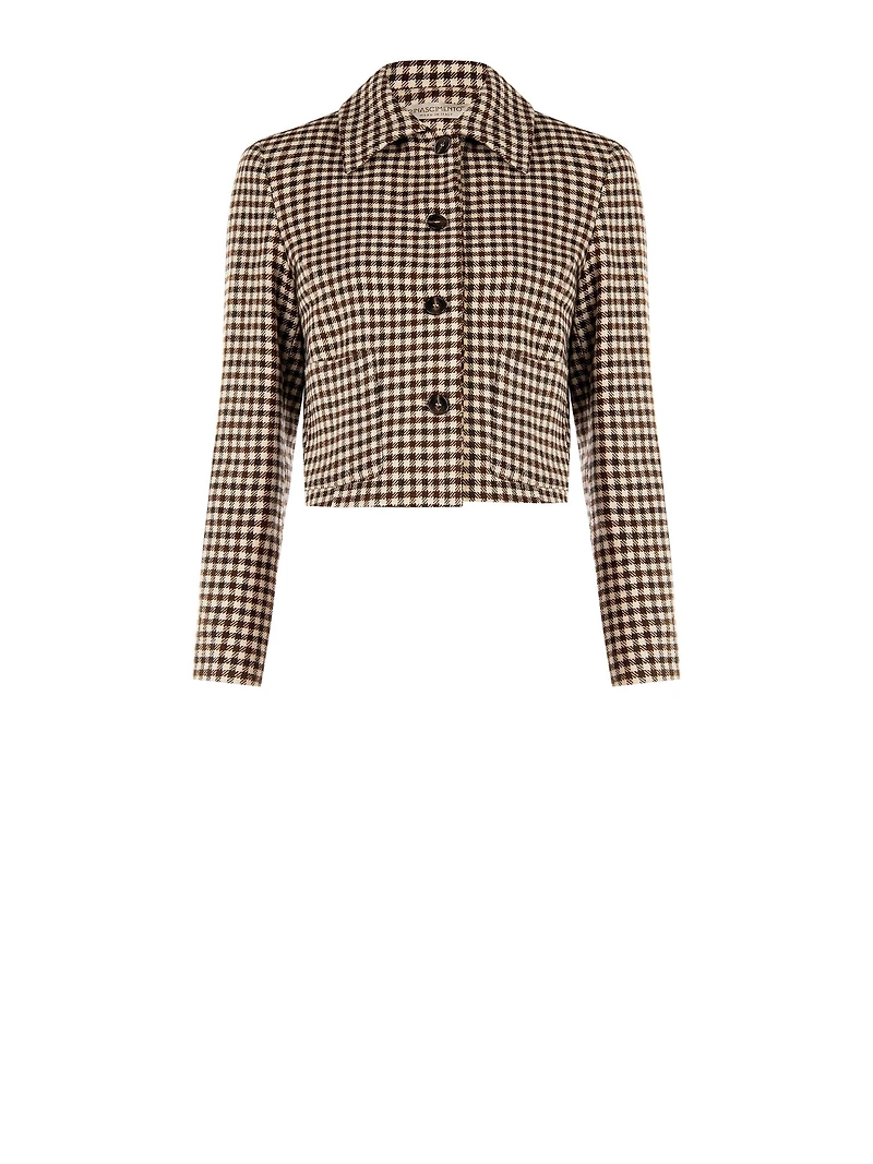 Checked Cropped Jacket