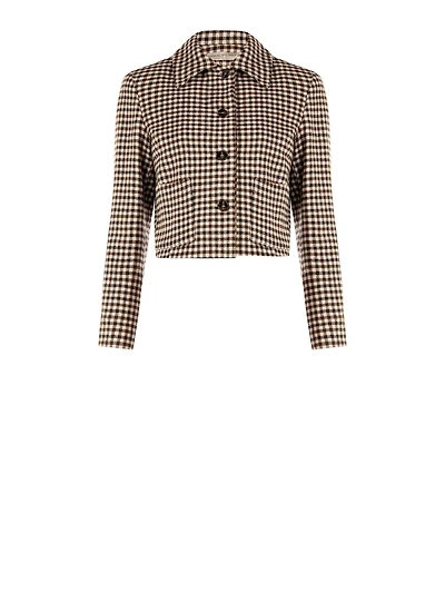 Checked Cropped Jacket