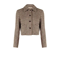 Checked Cropped Jacket