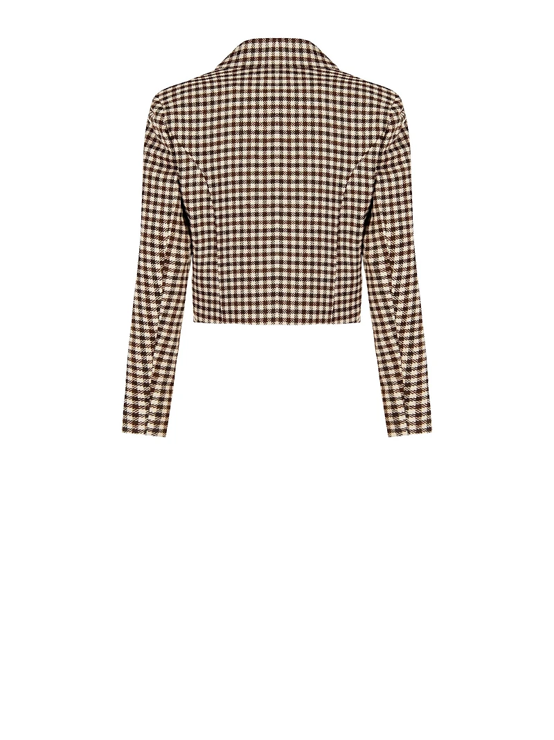Checked Cropped Jacket