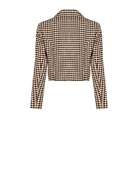Checked Cropped Jacket