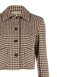 Checked Cropped Jacket