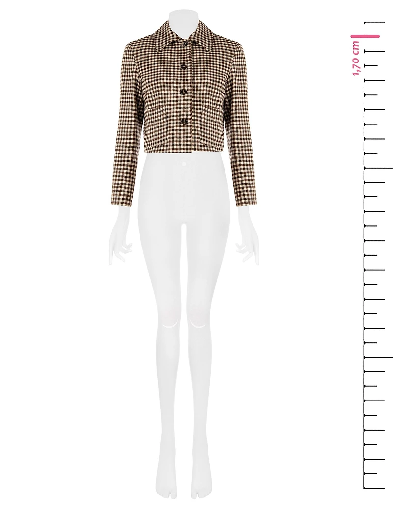 Checked Cropped Jacket