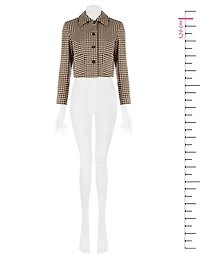 Checked Cropped Jacket