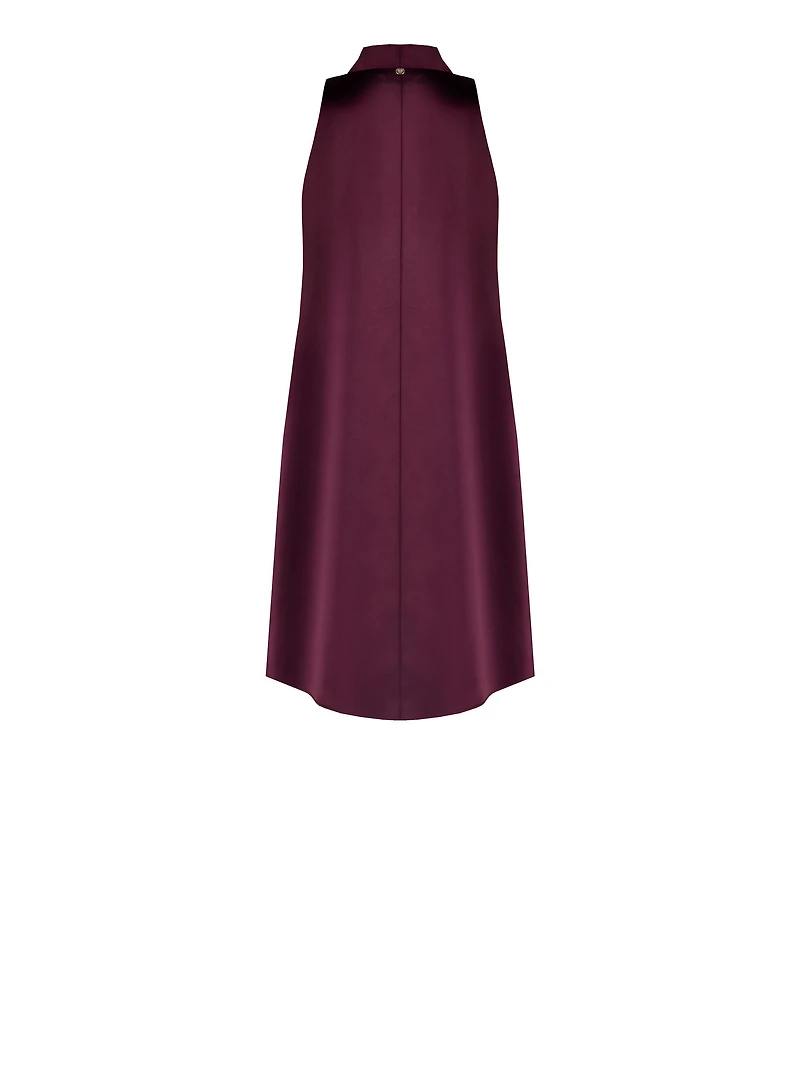 Robe à nœud en satin bordeaux