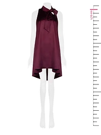 Robe à nœud en satin bordeaux