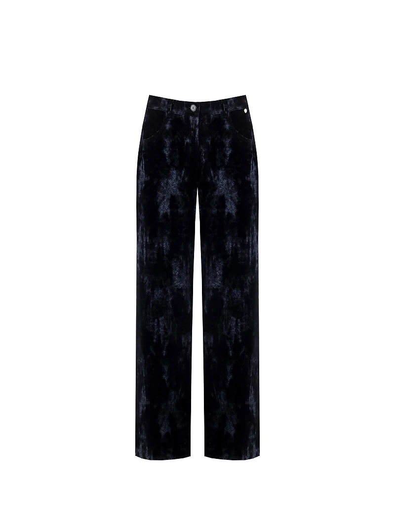 Pantalon large en velours