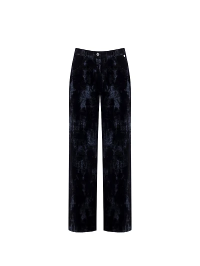 Pantalon large en velours