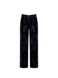 Pantalon large en velours
