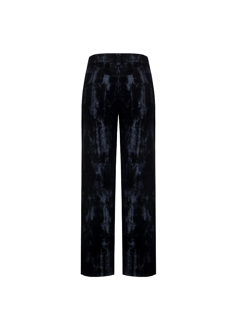 Velvet Wide-Leg Trousers
