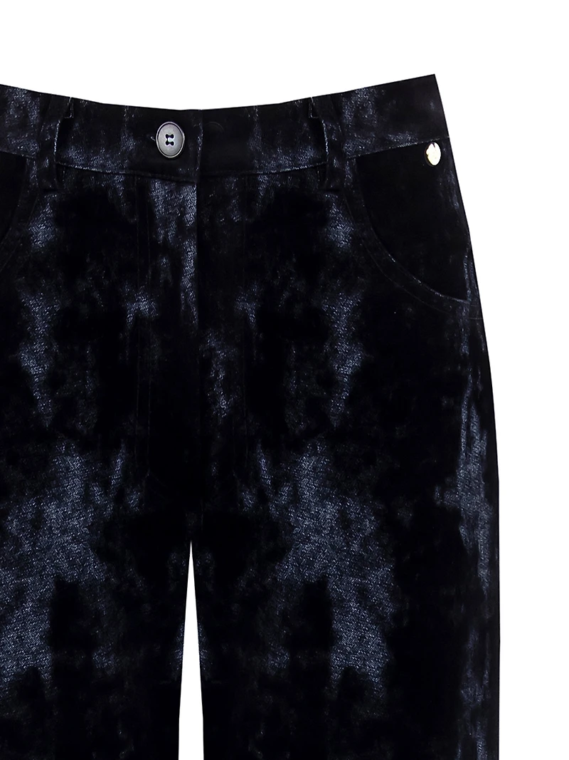Pantalon large en velours