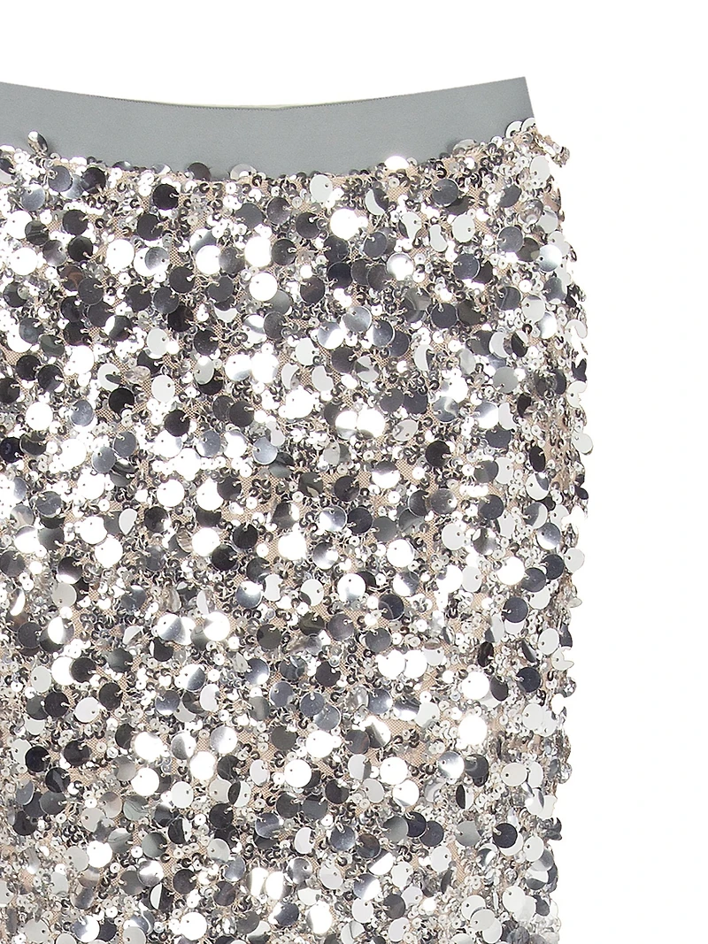 Jupe oversize à sequins