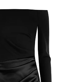 Robe longue à haut en crêpe