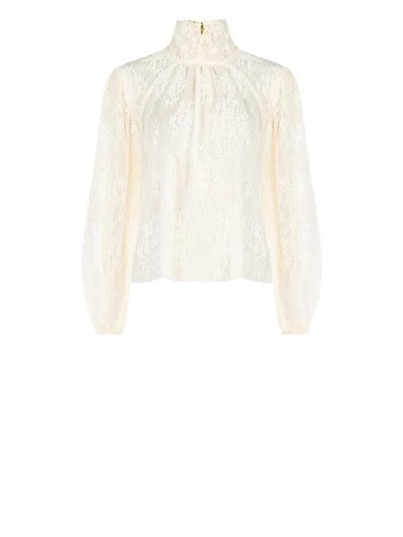 High Neck Lace Blouse