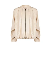 Zip-Front Blouson Jacket