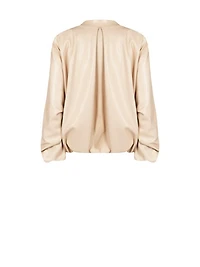 Zip-Front Blouson Jacket