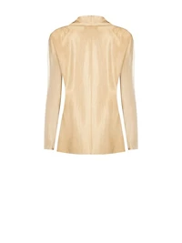 Single-Button Shawl Collar Blazer