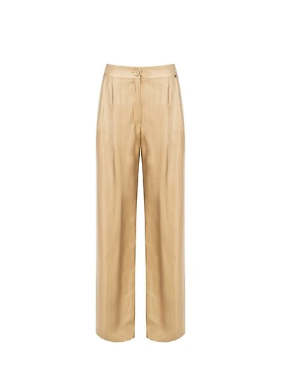 High-Waisted Straight-Leg Trousers