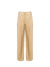 High-Waisted Straight-Leg Trousers