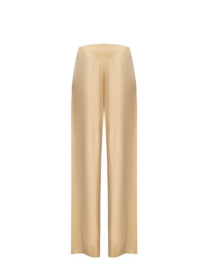 High-Waisted Straight-Leg Trousers